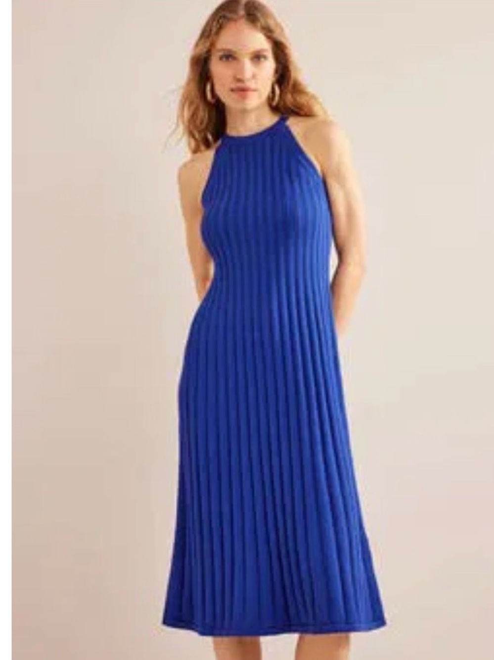 Boden Midi Tank Sweater Dress in Royal Blue Size 8